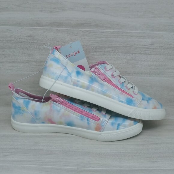 Cat & Jack Big Kids Girls' Lucian Two Zip Casual Sneakers Size 5 - Picture 3 of 10